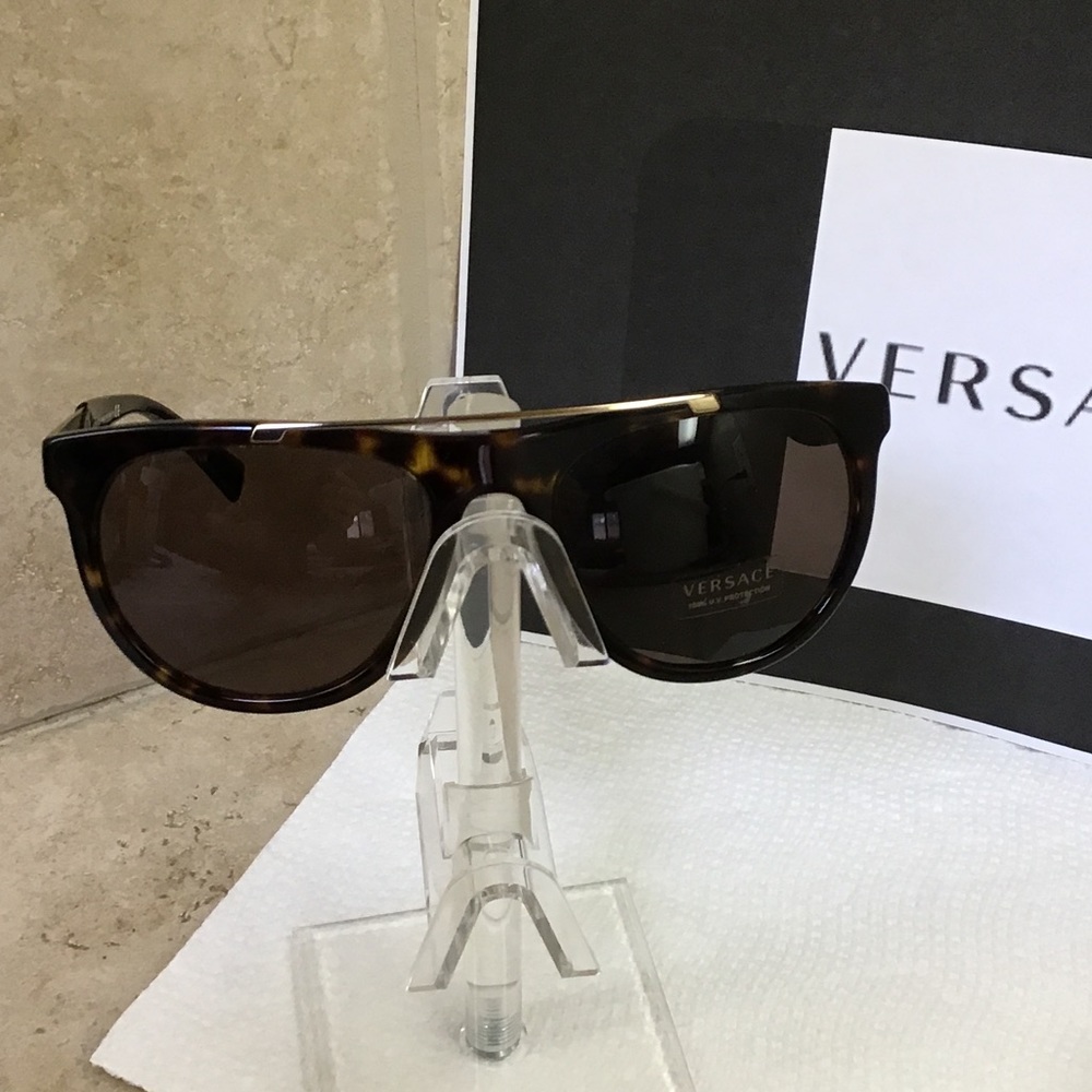New Versace Tortoise Double Bar Mod4347 108/73 Su… - image 7